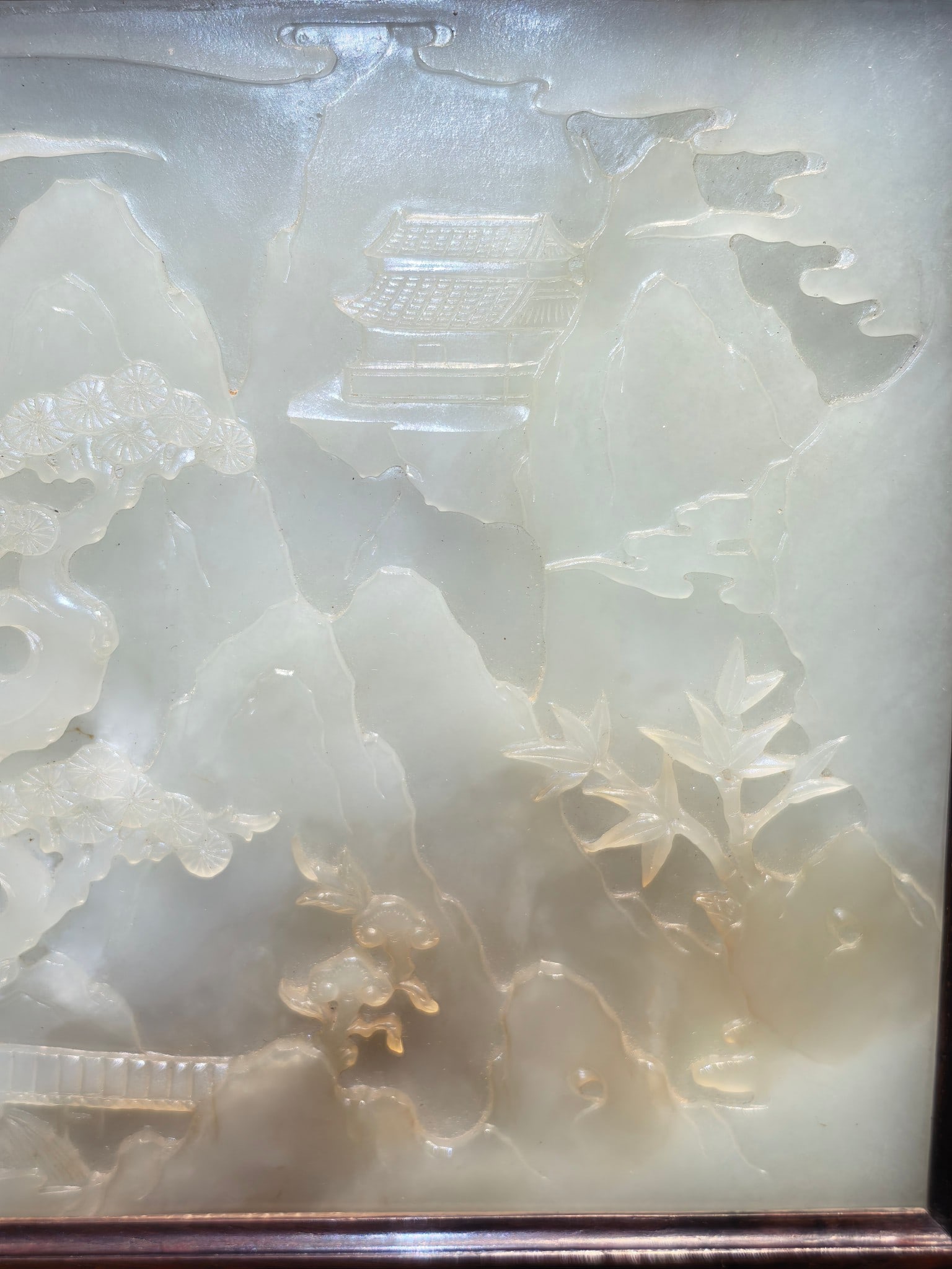 A Exquisite Hotan Jade Landscape Pattern Table Screen - 7