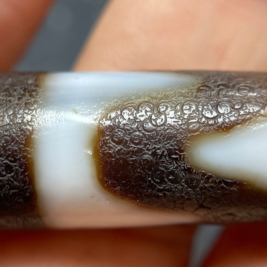 A Exquisite Tiger Tooth Dzi bead - 5