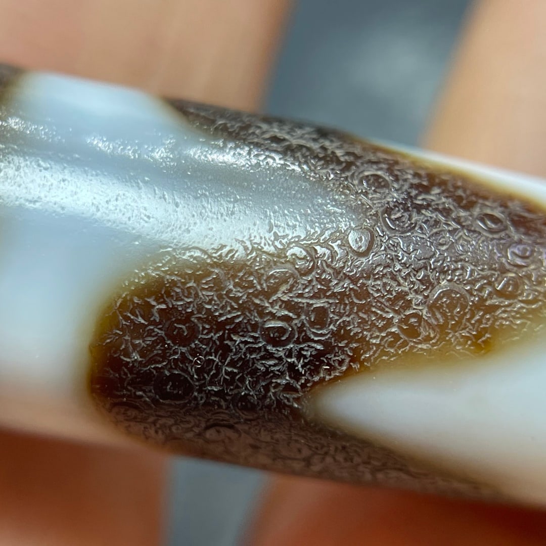 A Exquisite Tiger Tooth Dzi bead - 6