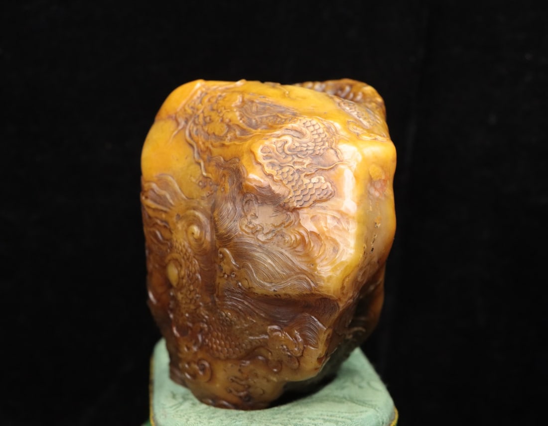 A Exquisite Shoushan Stone Dragon Pattern Seal - 4