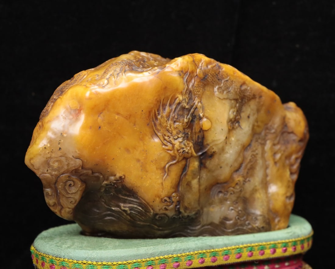 A Exquisite Shoushan Stone Dragon Pattern Seal - 5