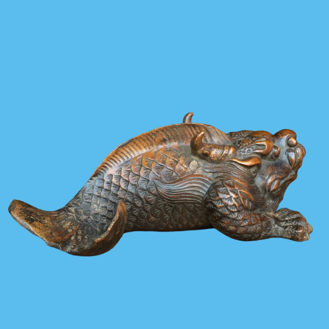 A Exquisite Copper-Bodied Fish Ornament - 4