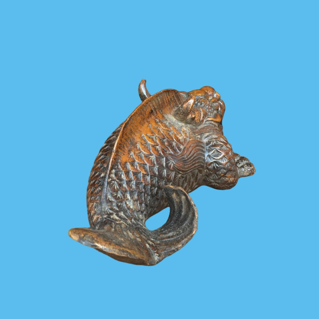 A Exquisite Copper-Bodied Fish Ornament - 5