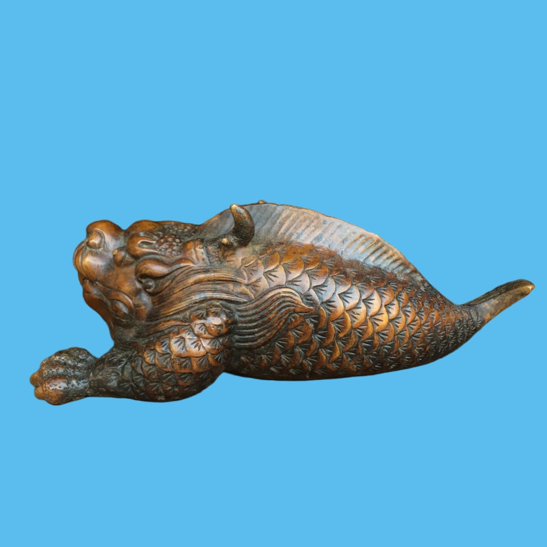 A Exquisite Copper-Bodied Fish Ornament - 7