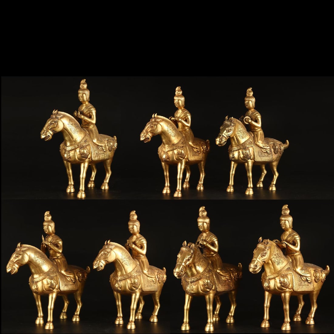 A Set of Exquisite Gilt Bronze Figures Ornament (1 of 9)