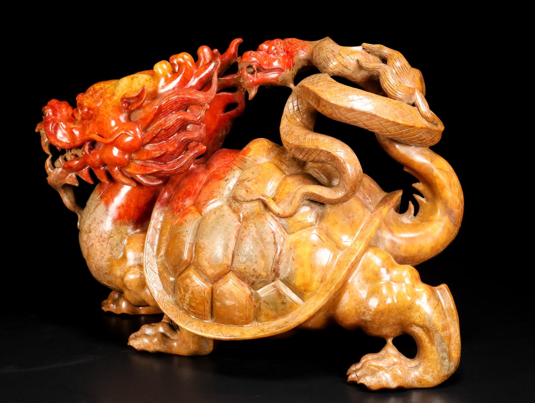 A Exquisite Hotan Jade Dragon Turtle - 3