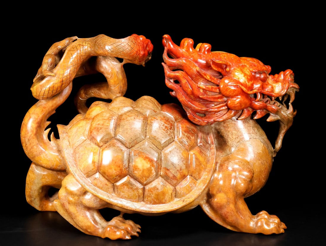 A Exquisite Hotan Jade Dragon Turtle - 5