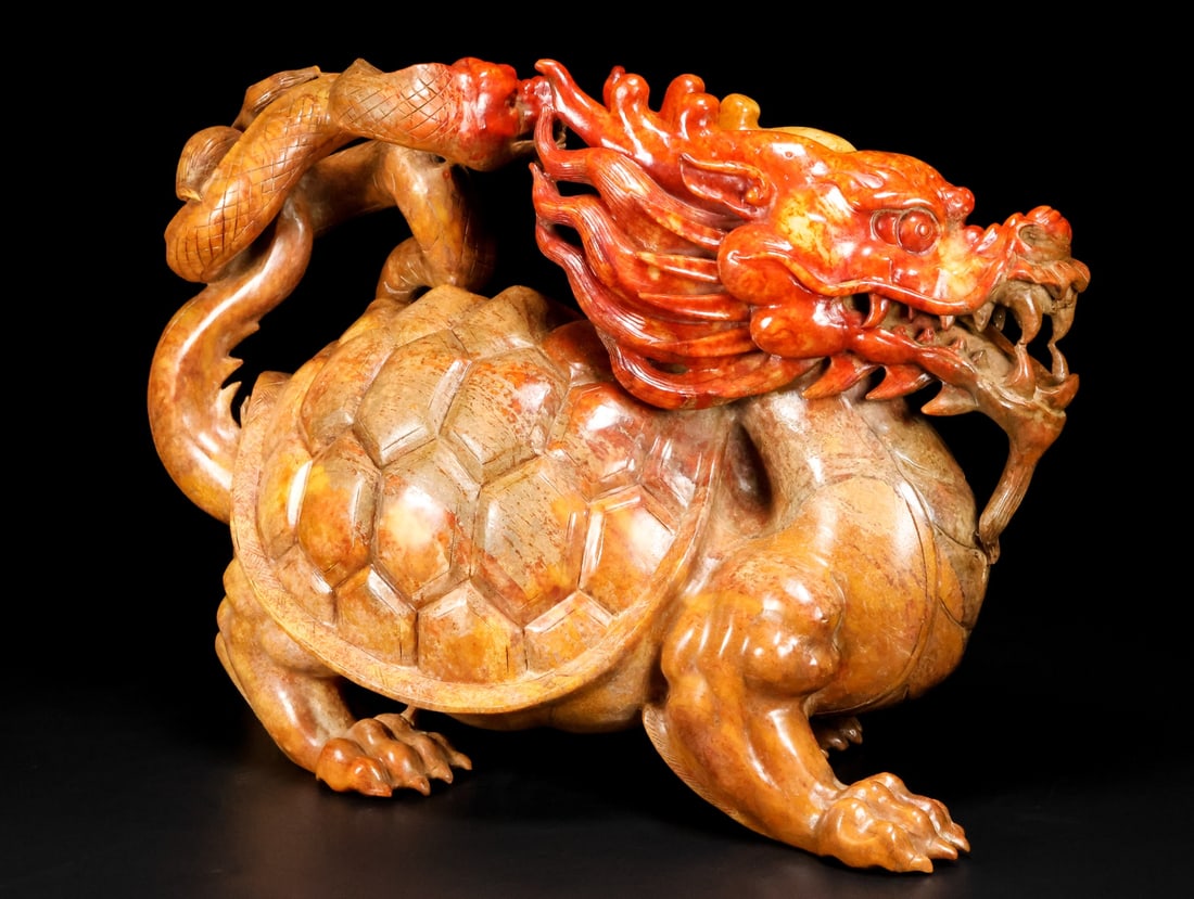 A Exquisite Hotan Jade Dragon Turtle - 6