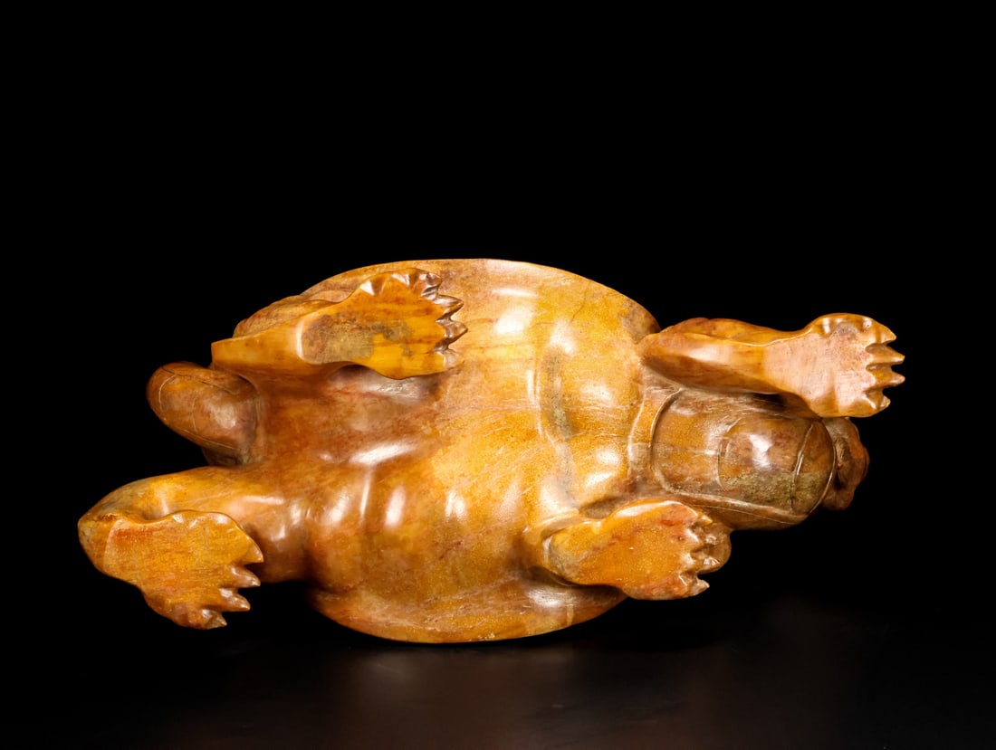 A Exquisite Hotan Jade Dragon Turtle - 9