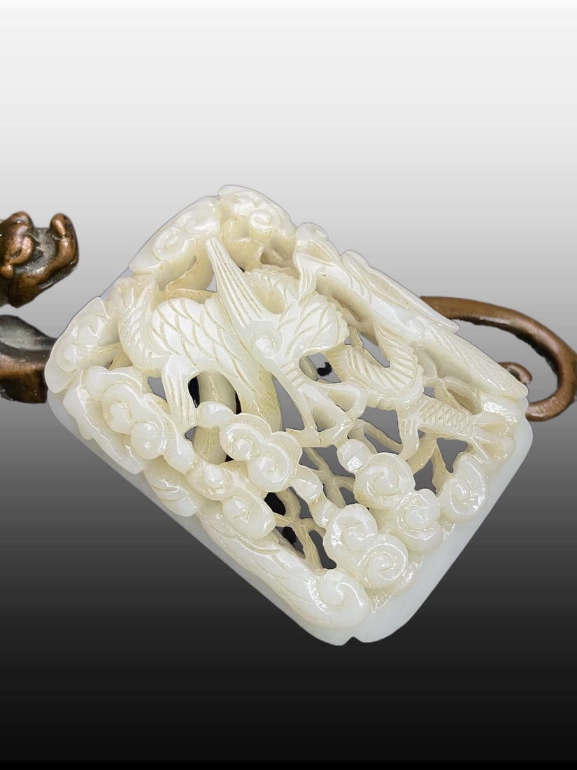 A Exquisite Hotan Jade Dragon Pattern Ornament - 2