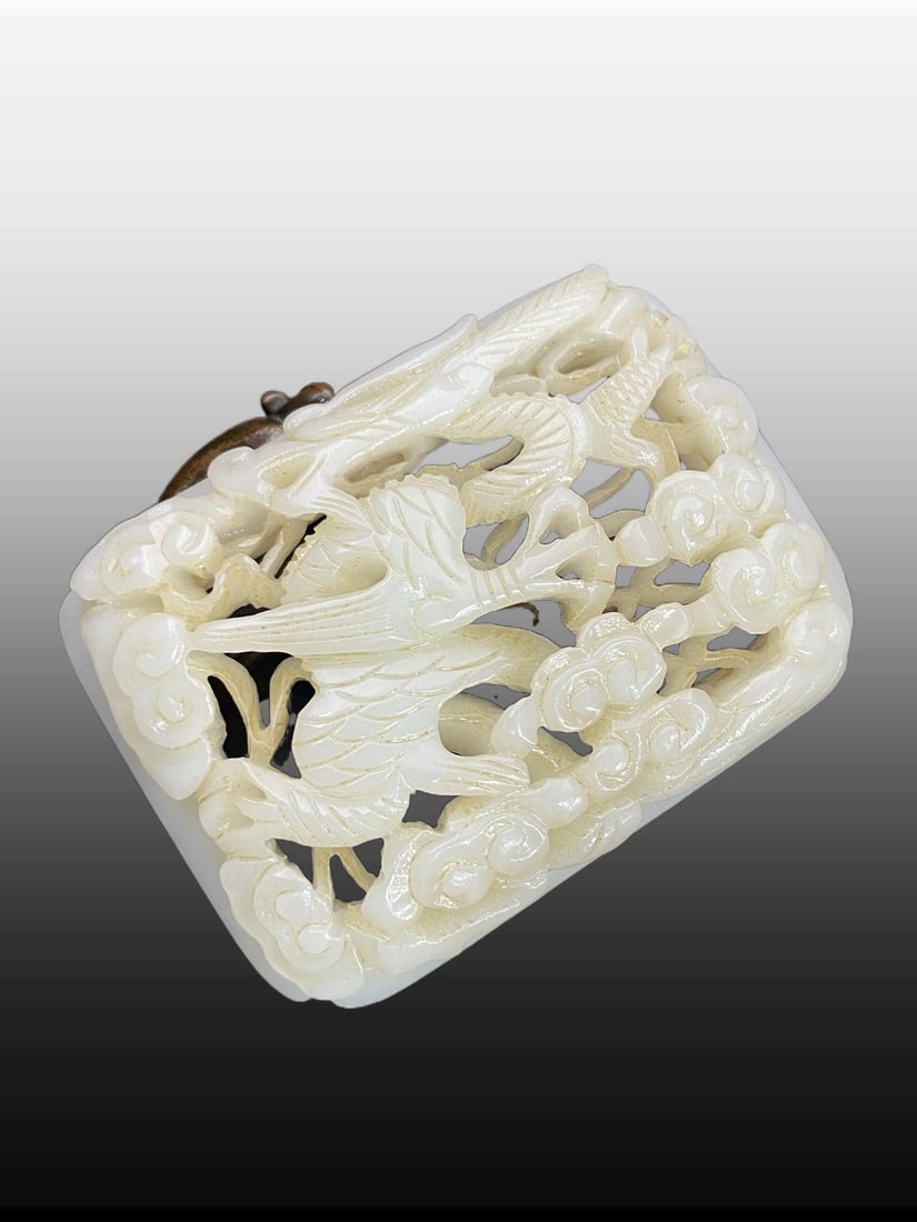 A Exquisite Hotan Jade Dragon Pattern Ornament - 3