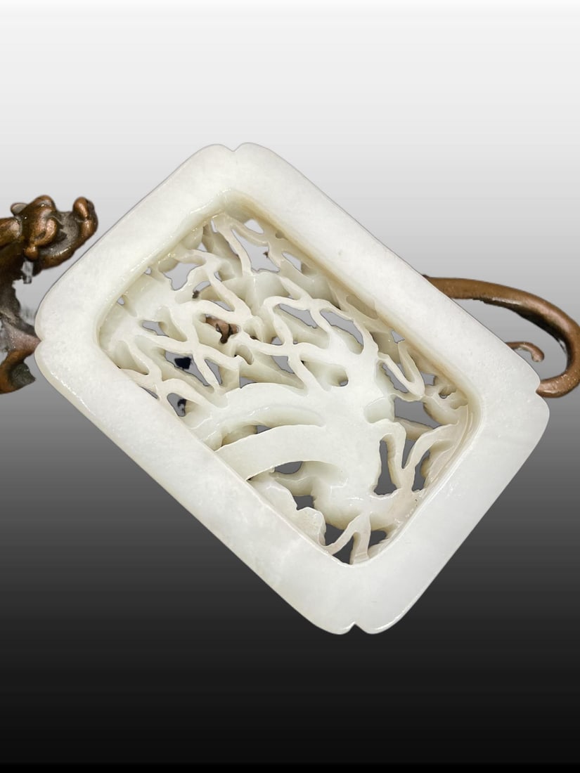 A Exquisite Hotan Jade Dragon Pattern Ornament - 5