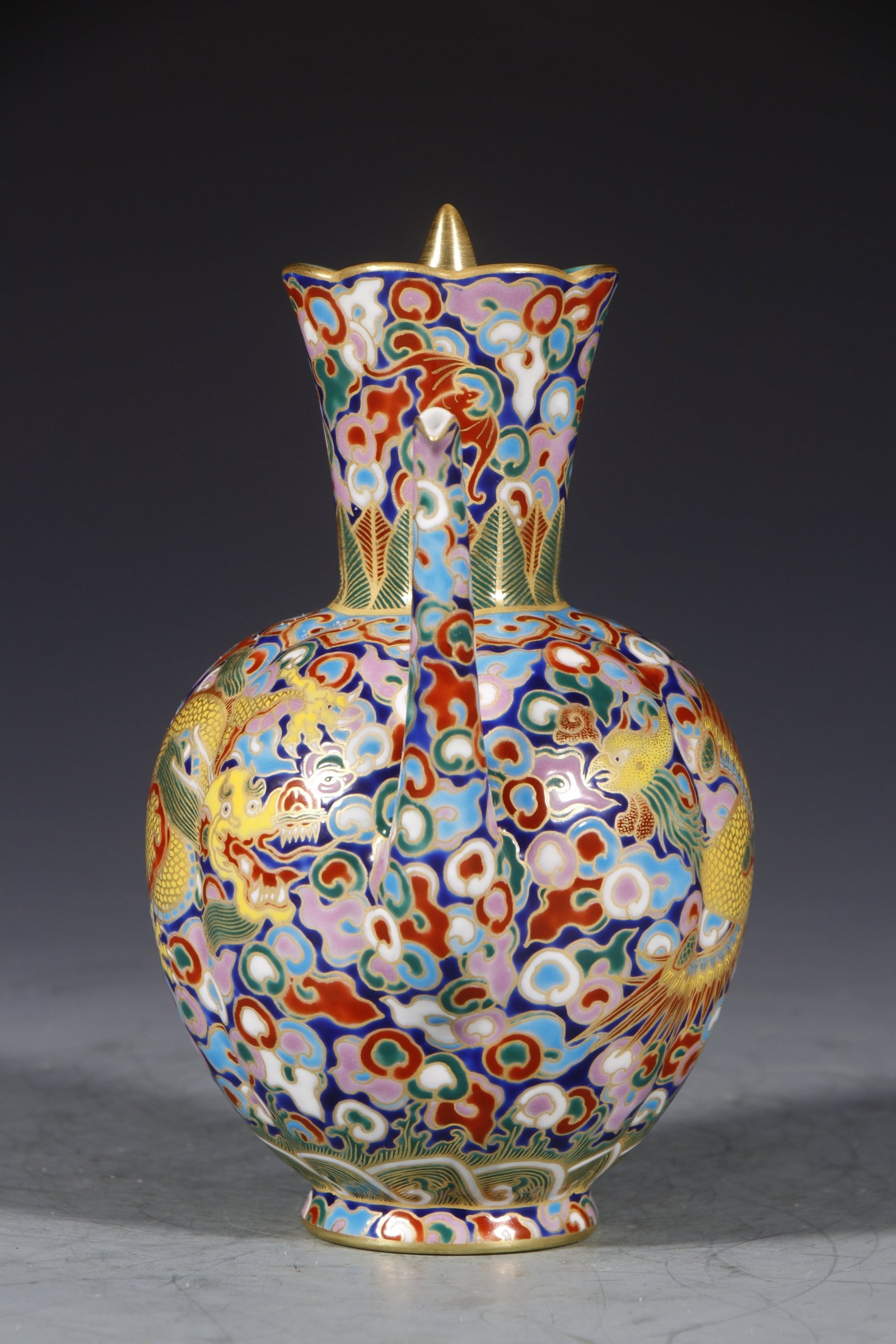 A Exquisite Enamel Dragon Pattern Ewer - 3