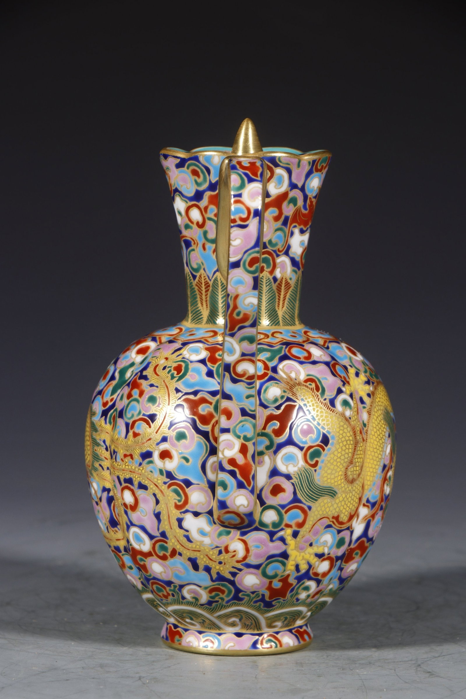 A Exquisite Enamel Dragon Pattern Ewer - 4