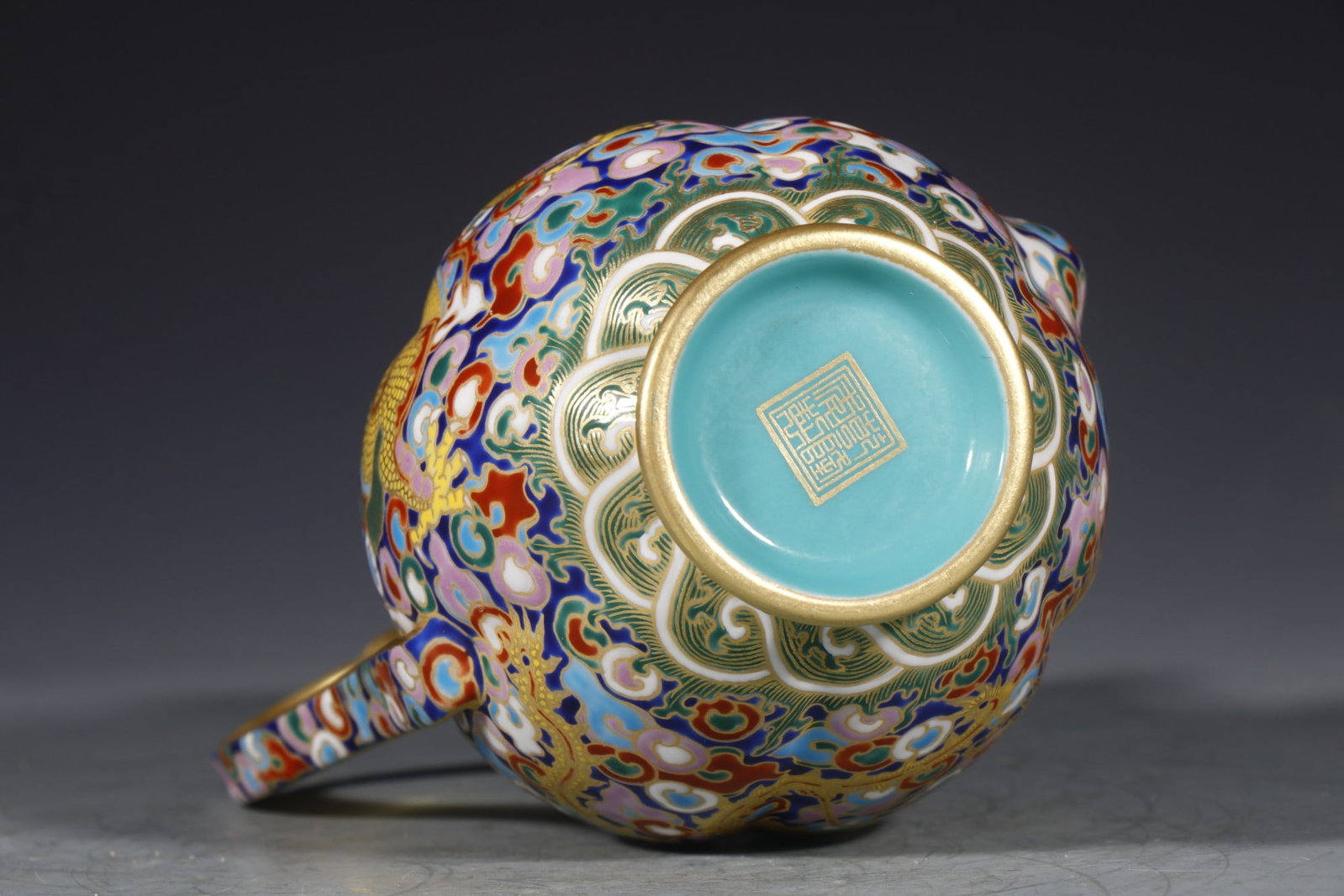 A Exquisite Enamel Dragon Pattern Ewer - 6