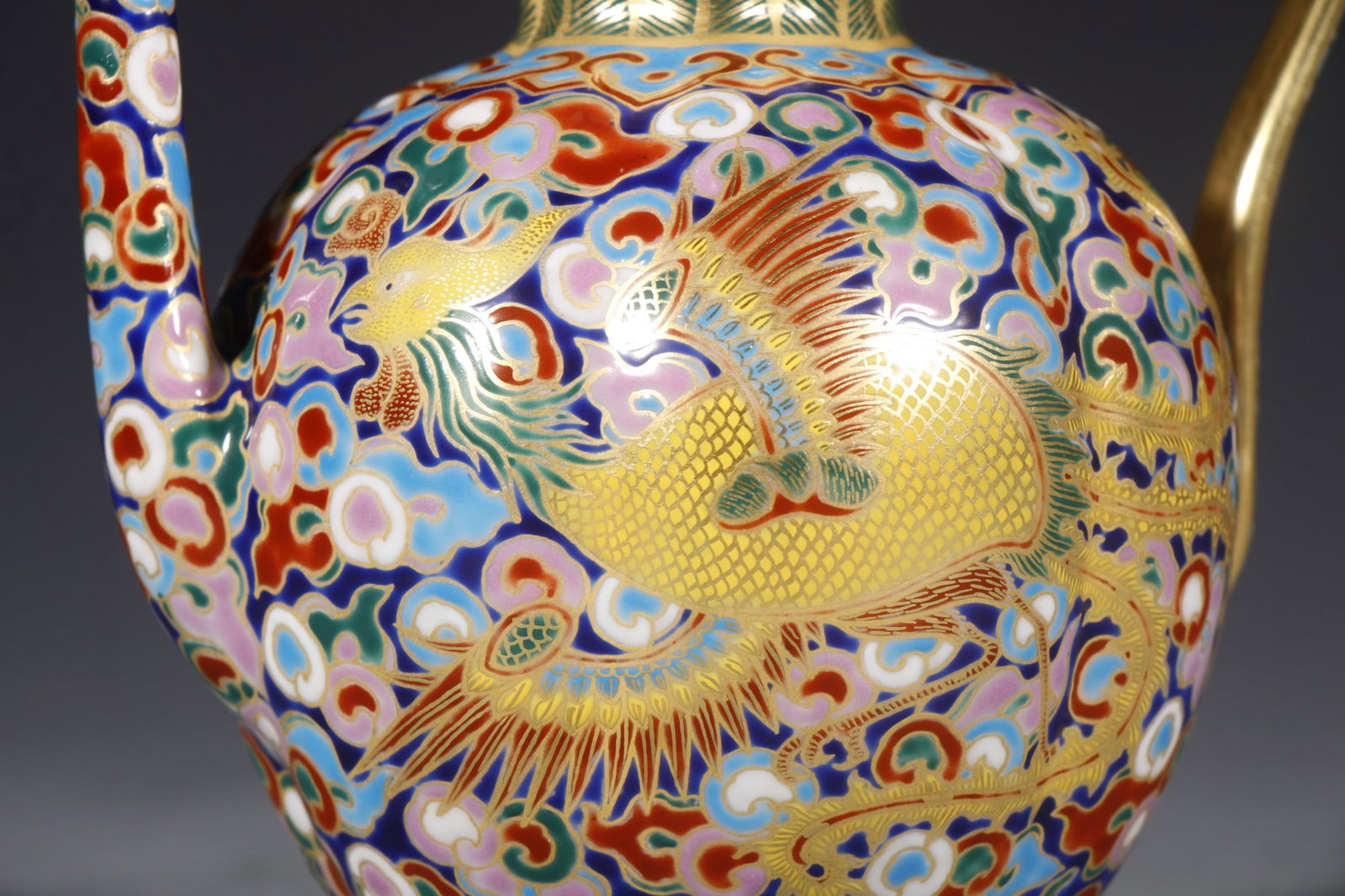 A Exquisite Enamel Dragon Pattern Ewer - 7