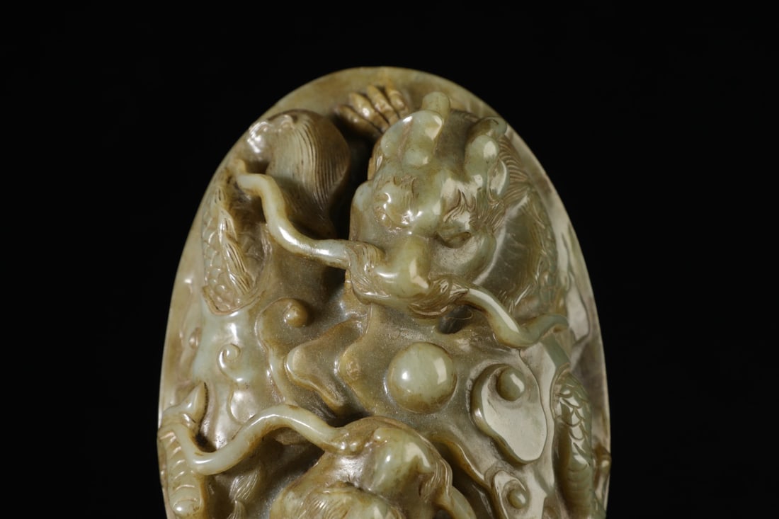 A Exquisite Hotan Jade Dragon Pattern Seal - 7