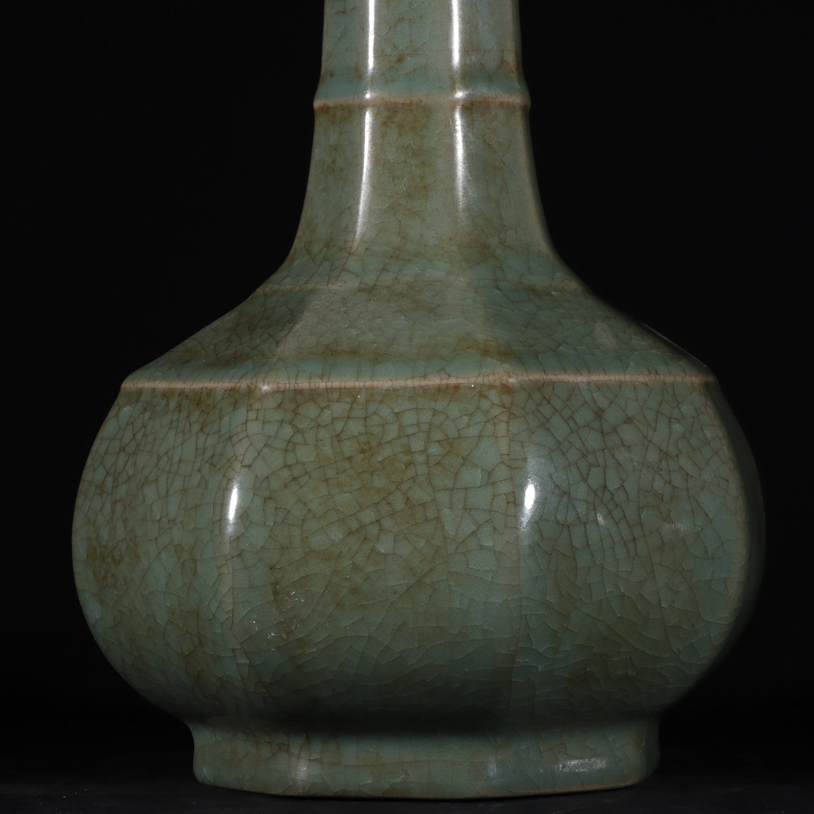 A Exquisite Ru yao Sky Blue Glazed string pattern Vase - 2