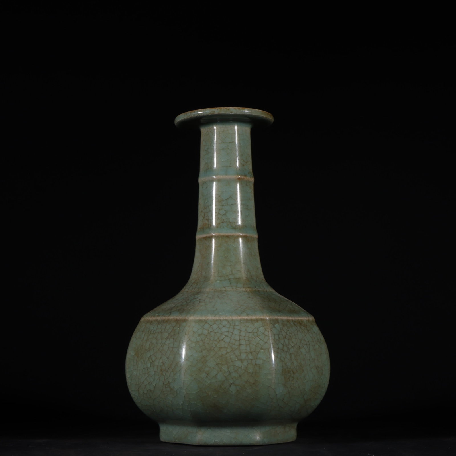 A Exquisite Ru yao Sky Blue Glazed string pattern Vase - 3