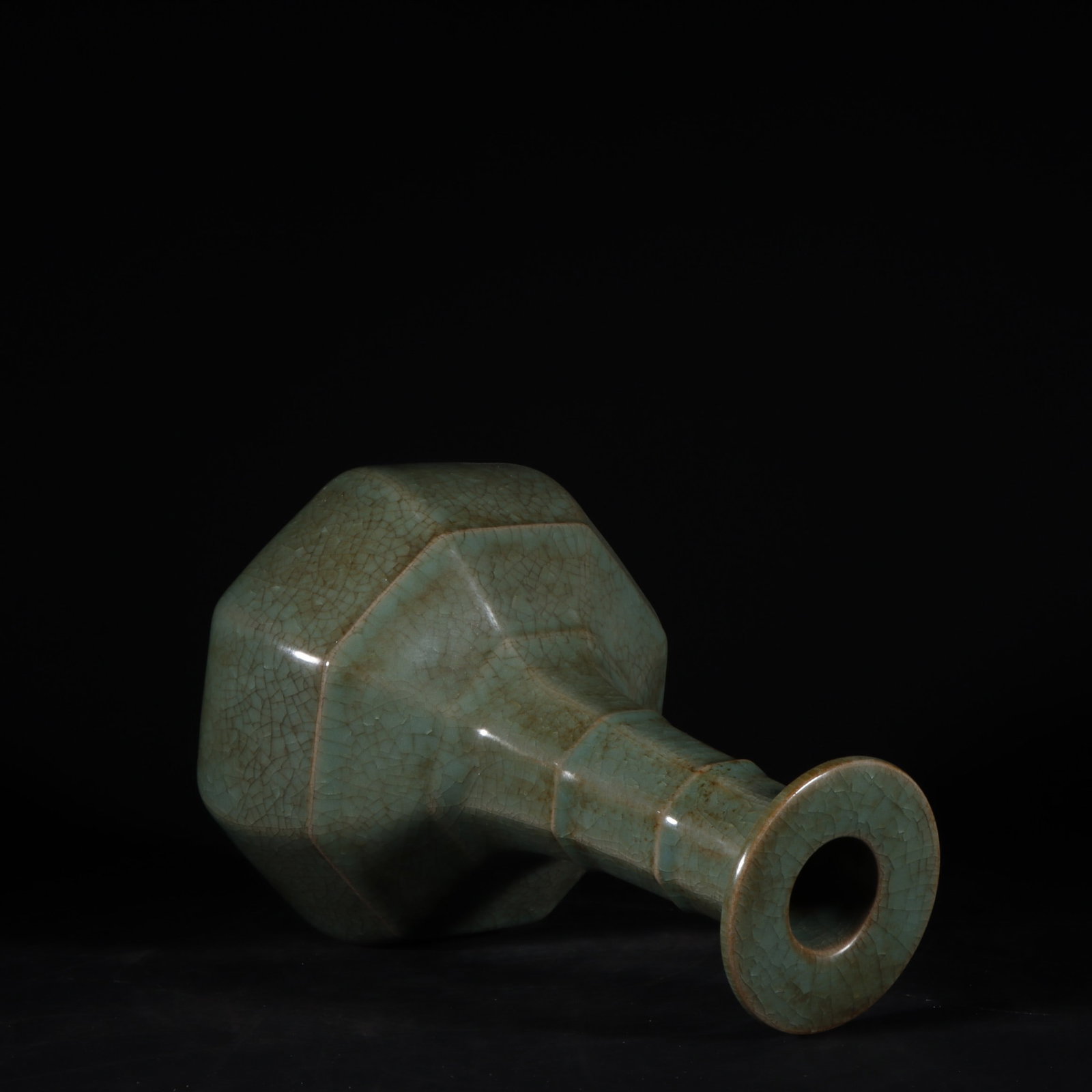 A Exquisite Ru yao Sky Blue Glazed string pattern Vase - 5