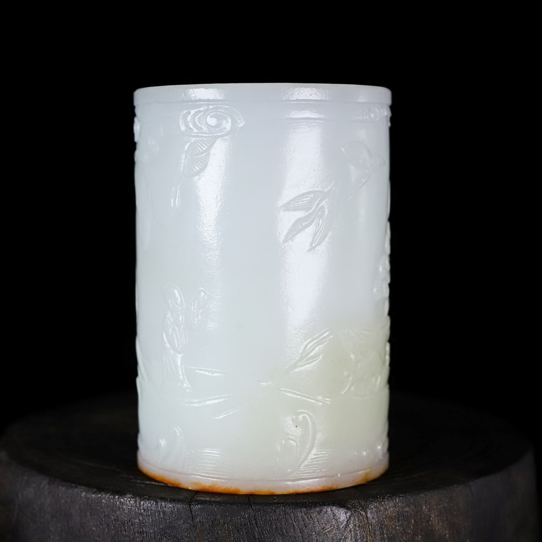 A Exquisite Hotan Jade Figures Pattern Handheld Carving - 3