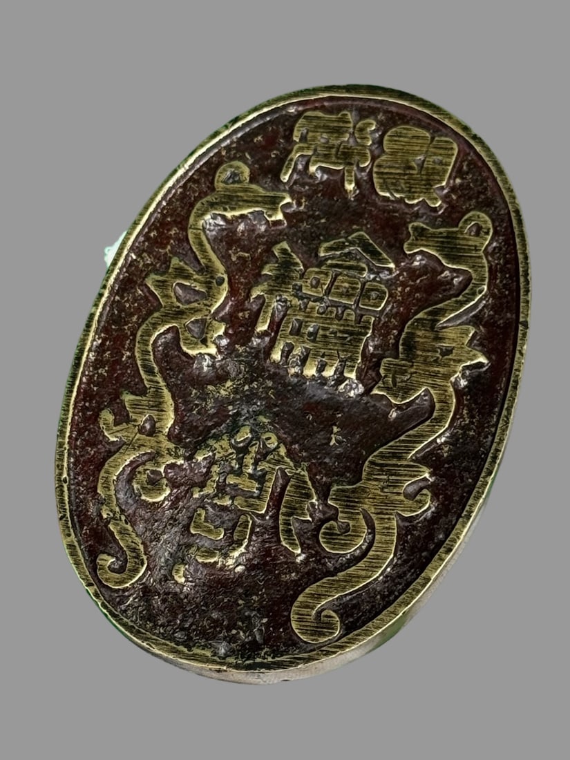 A Exquisite Copper Oval Seal - 7