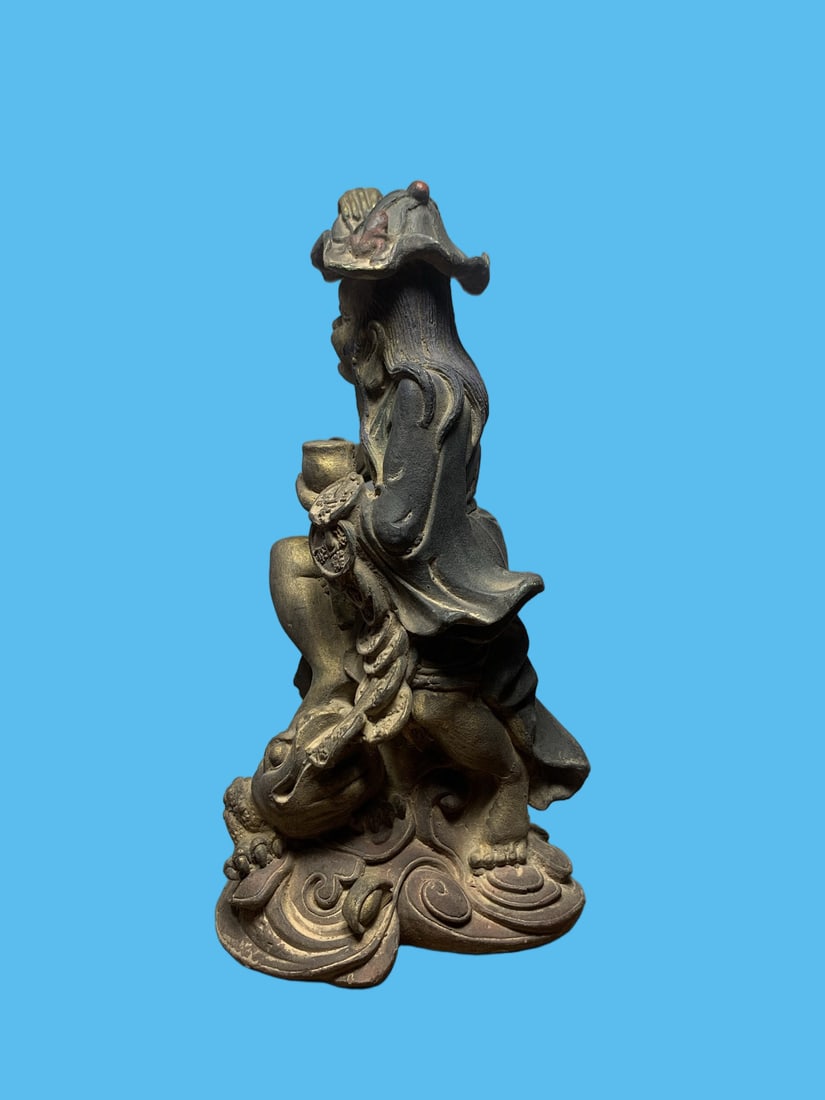 A Exquisite Copper-Bodied Buddha statue Ornament - 7