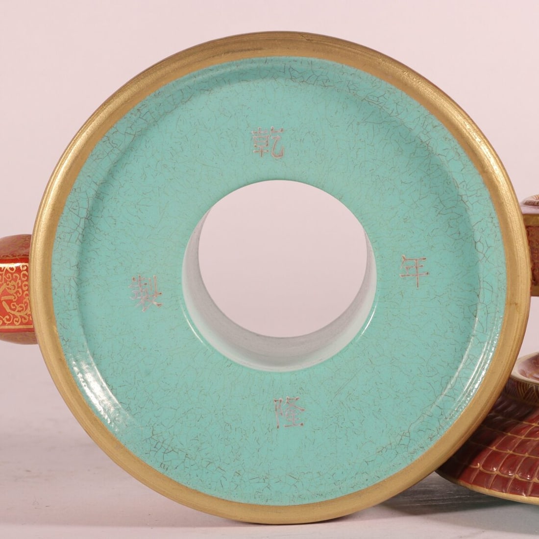 A Exquisite Enamel Painted Gold Arhat Pattern Teapot - 8