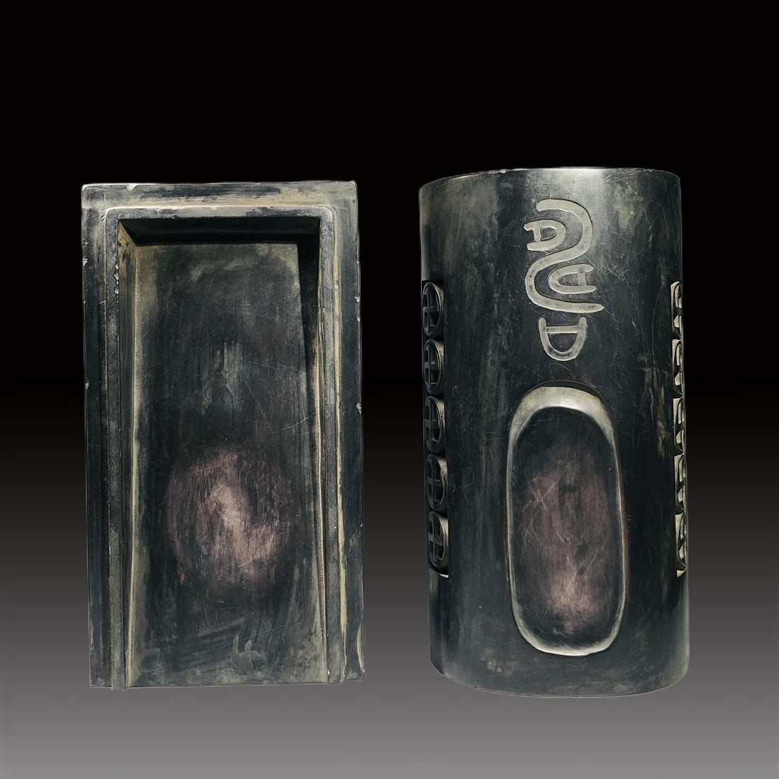A Exquisite Swastika Pattern Inkstone - 4