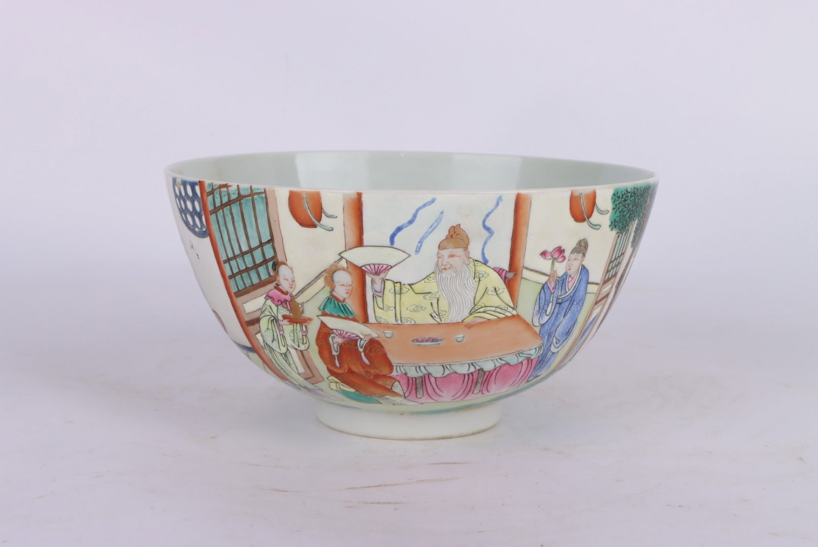 An Exquisite Famille-Rose Character and Story Pattern Bowl: An Exquisite Famille-Rose Character and Story Pattern Bowl,Qing Dynasty,China,With Mark,Size:3inx5.7in