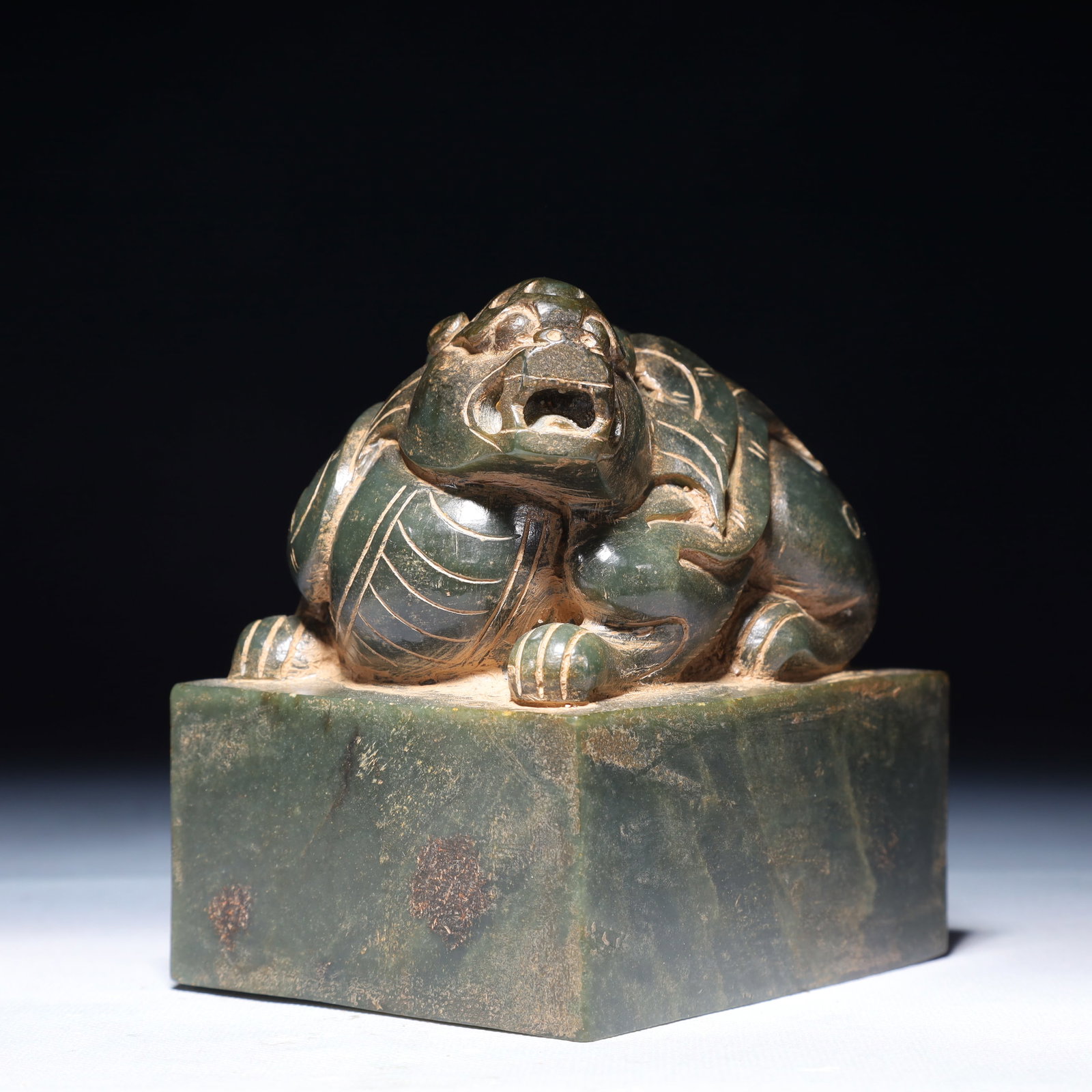 An Exquisite Jasper Beast Seal - 2