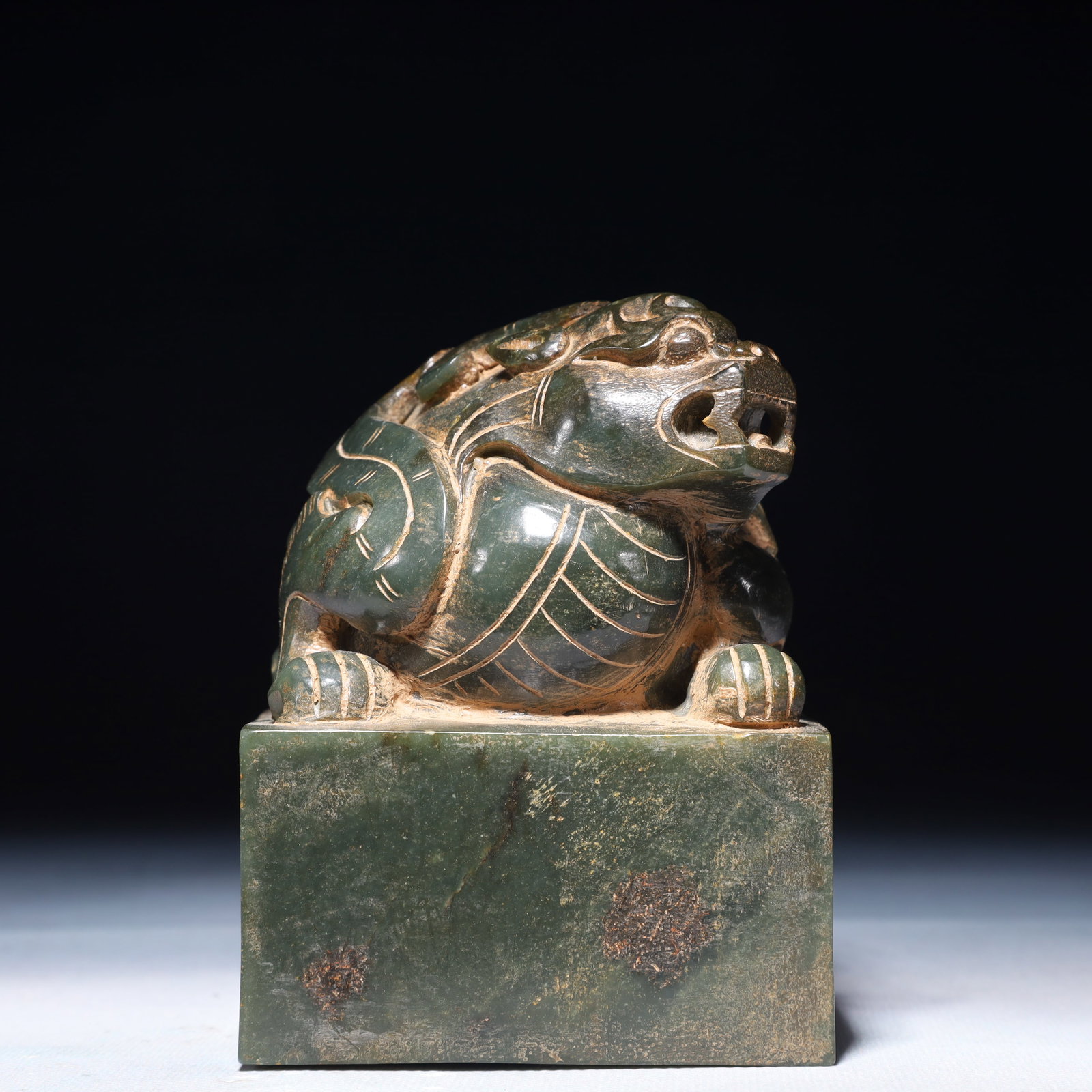 An Exquisite Jasper Beast Seal - 3