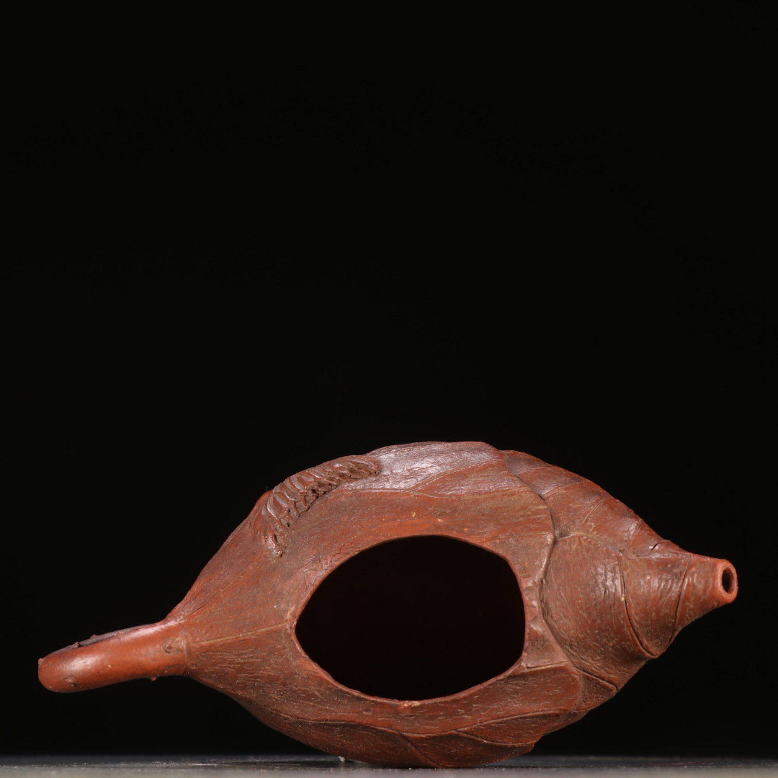 A Rare Purple Sands Leaf Pattern Teapot - 8