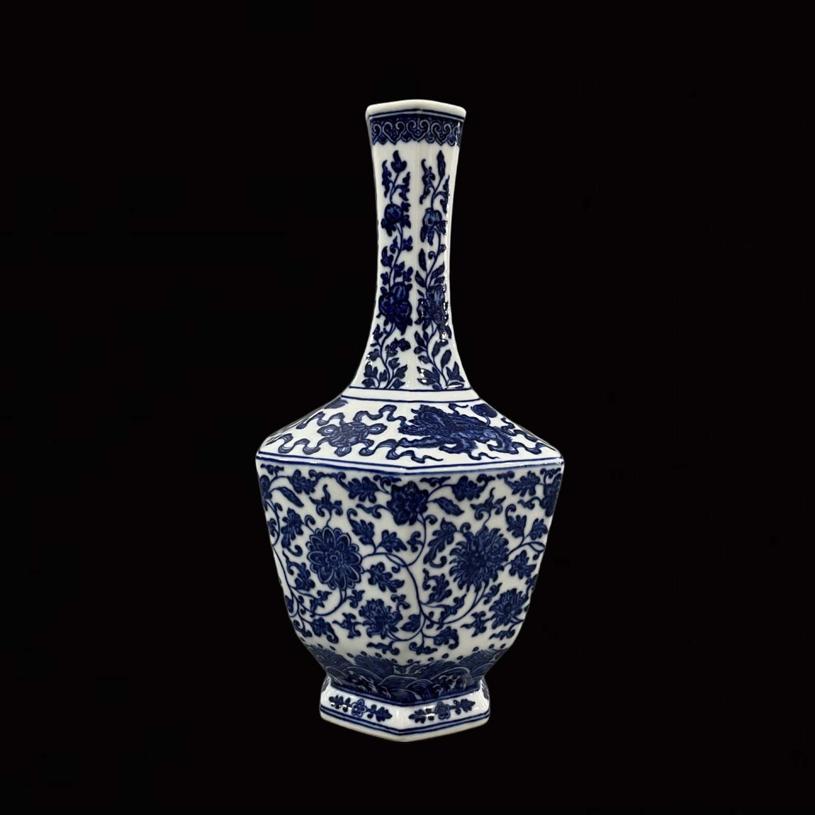 A Rare Blue and White Lotus Pattern Vase (1 of 9)