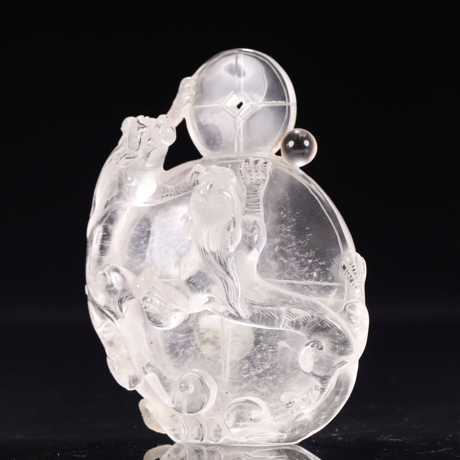 An Exquisite Crystal Chi-Dragon Pattern Pendant - 3