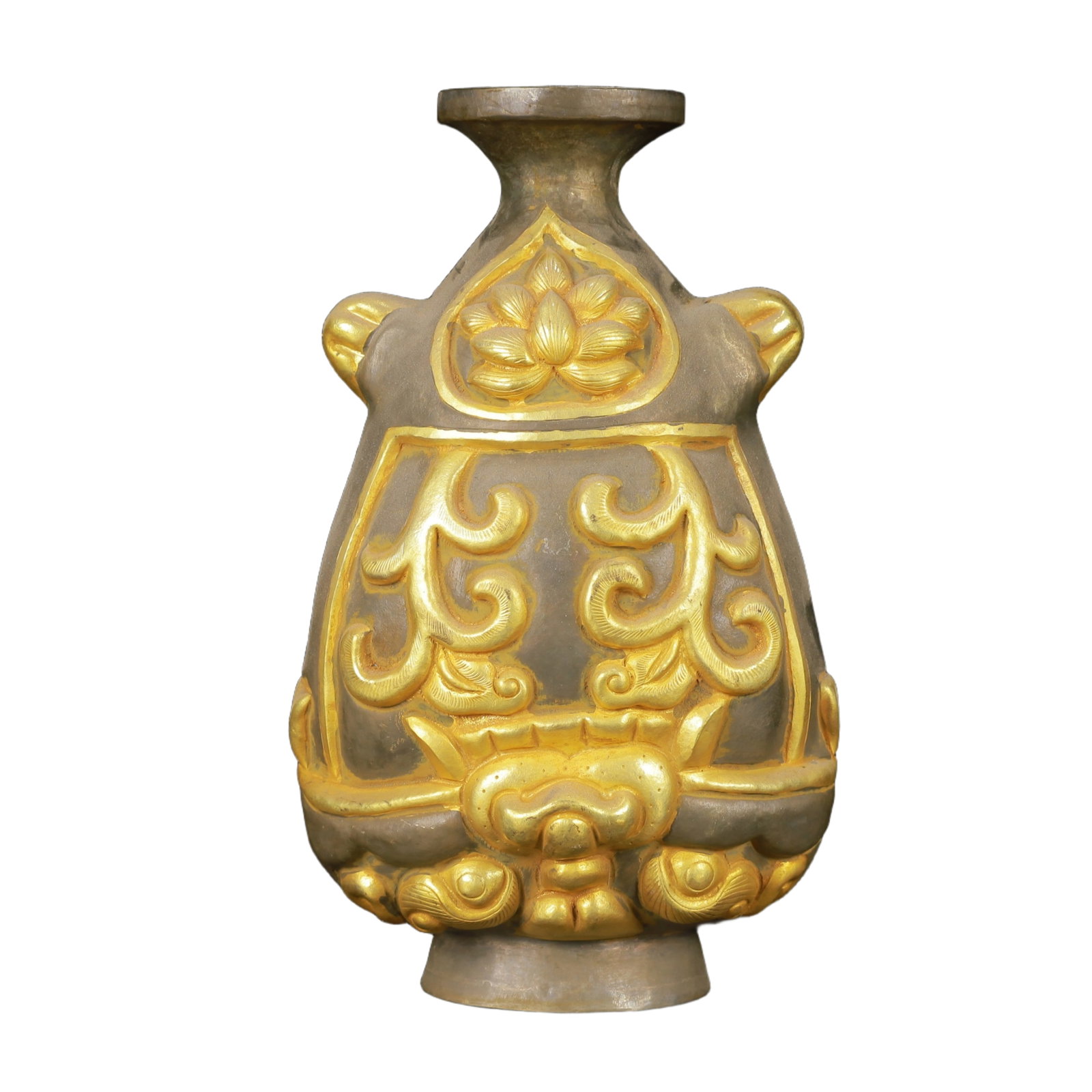 An Exquisite Gilt Silver Beast-Face Pattern Double-Ears Vase (1 of 10)
