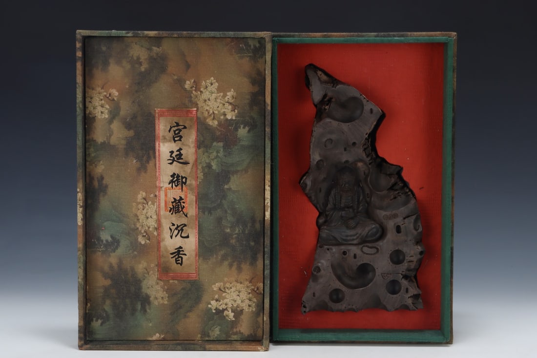 An Exquisite Eaglewood Statue of Dharma: An Exquisite Eaglewood Statue of Dharma Qing Dynasty, China Size:11.7inx5.9in沉香倒流香达摩祖师 中国清代 Size:29.8cmx15cm
