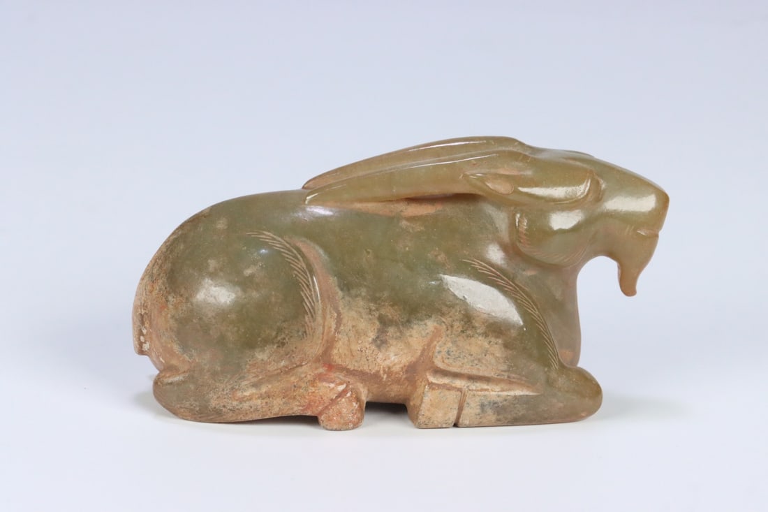 An Exquisite White Jade Sheep Ornament (1 of 10)