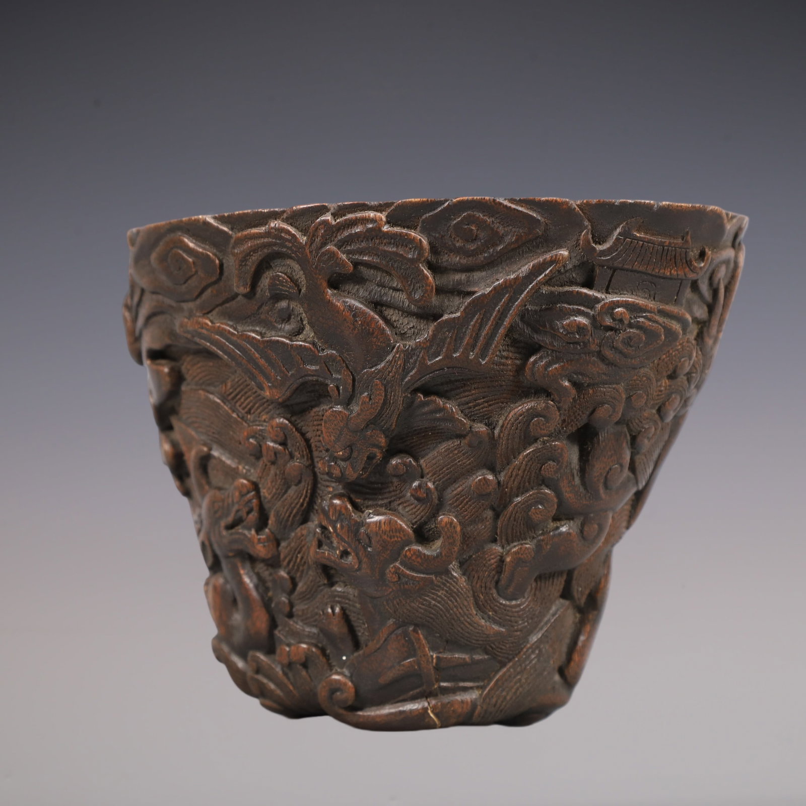 A Exquisite Eaglewood Auspicious Beast Pattern Cup - 2