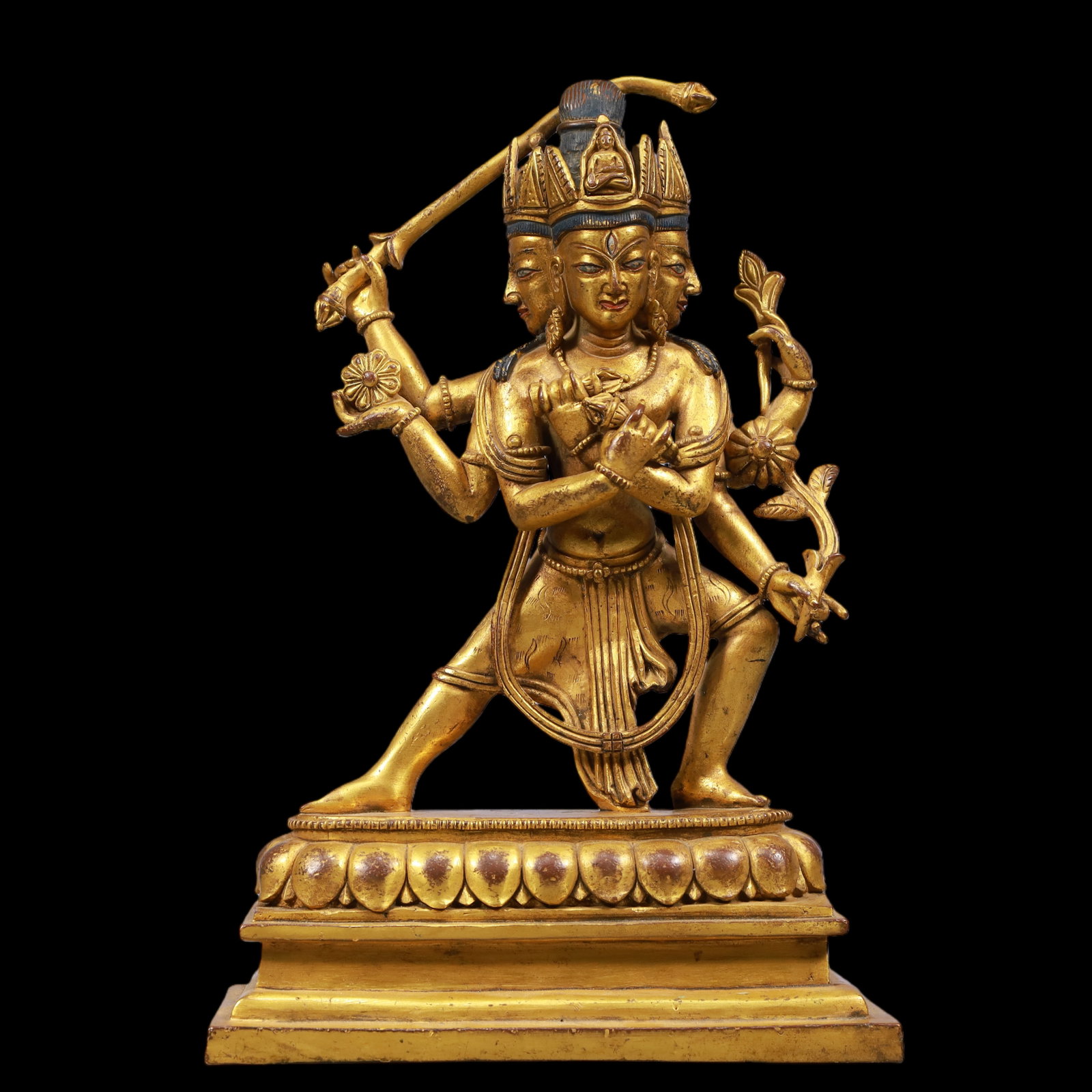 An Exquisite Gilt Bronze Statue of Gautama??s Mother: An Exquisite Gilt Bronze Statue of Gautama??s Mother Ming Dynasty, China Size:7.1inx3inx11in Weight:3650g铜鎏金佛母佛像 中国明代