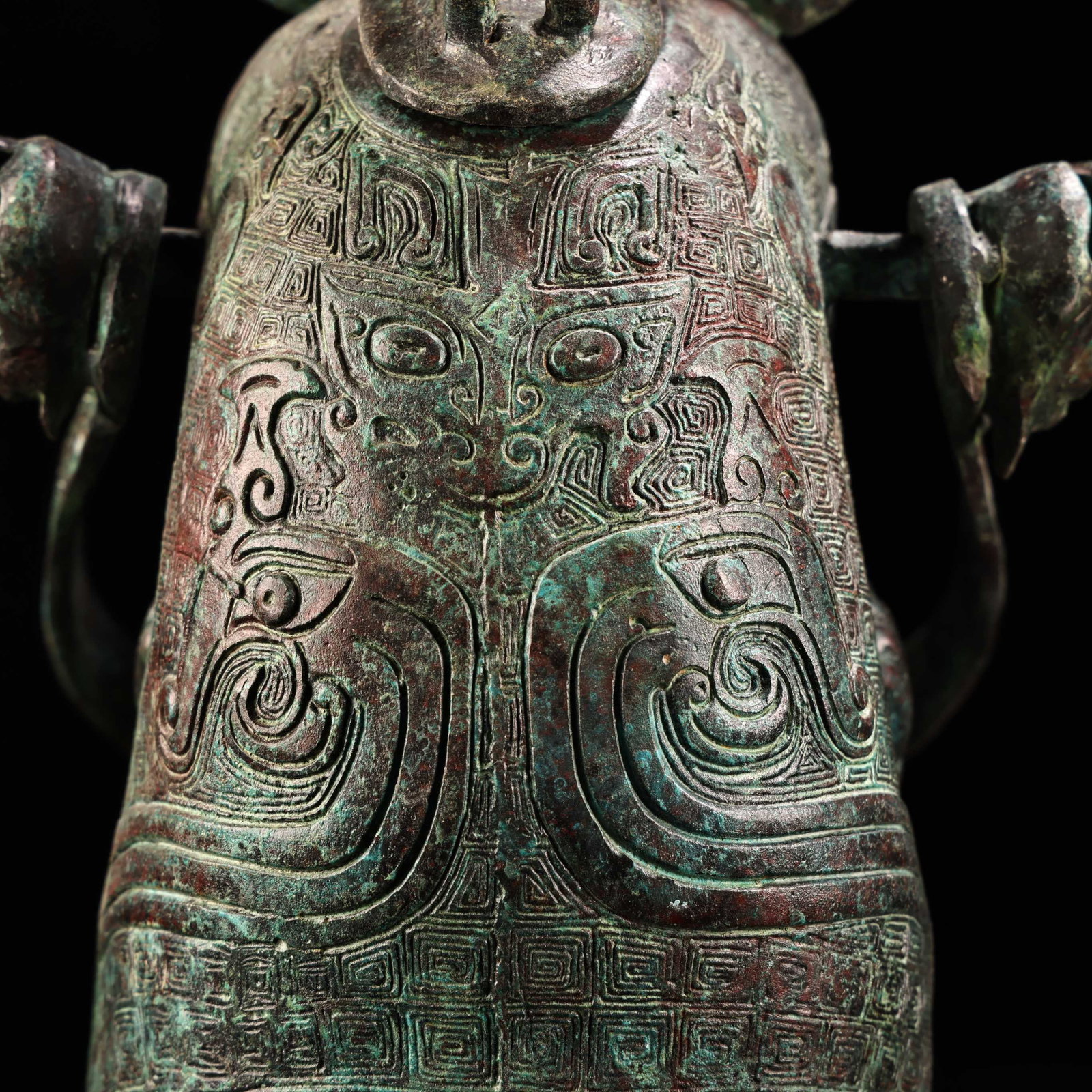An Exquisite Bronze Beast-Face Pattern Jar - 12