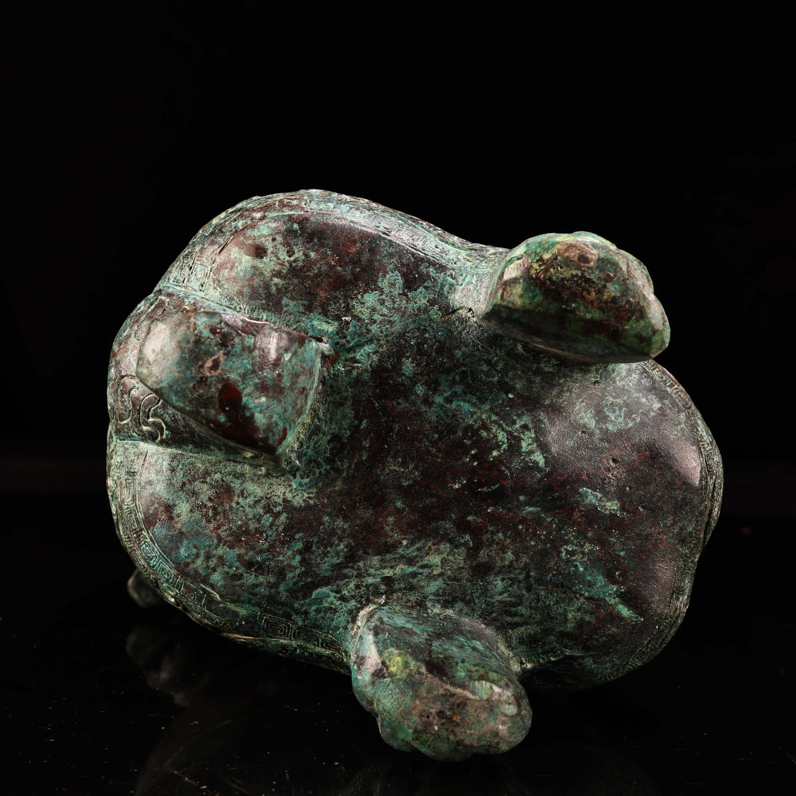 An Exquisite Bronze Beast-Face Pattern Jar - 9