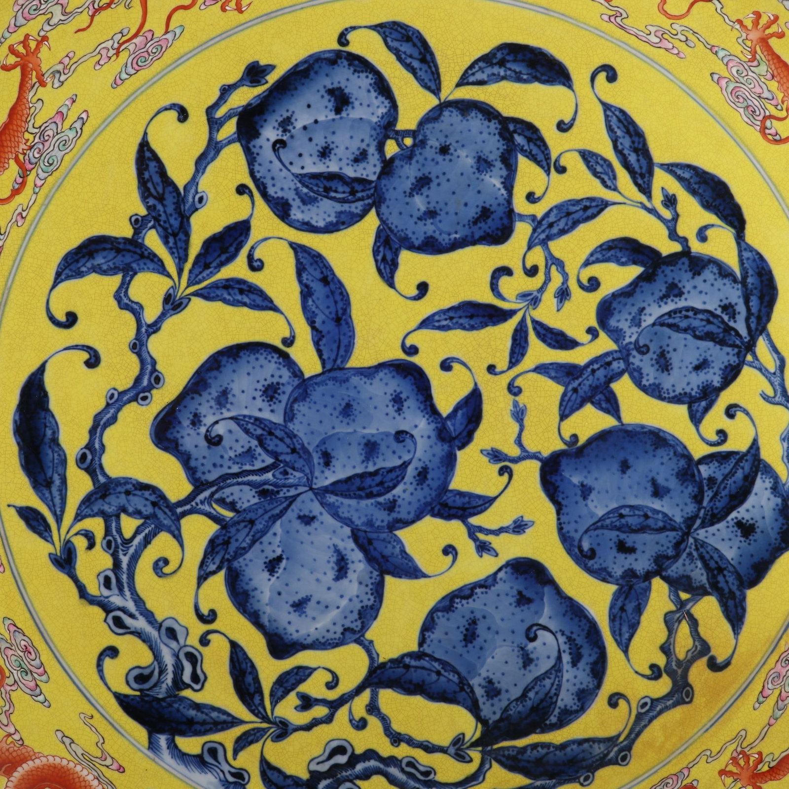 An Exquisite Blue and White Iron-Red Dragon Pattern Plate - 3