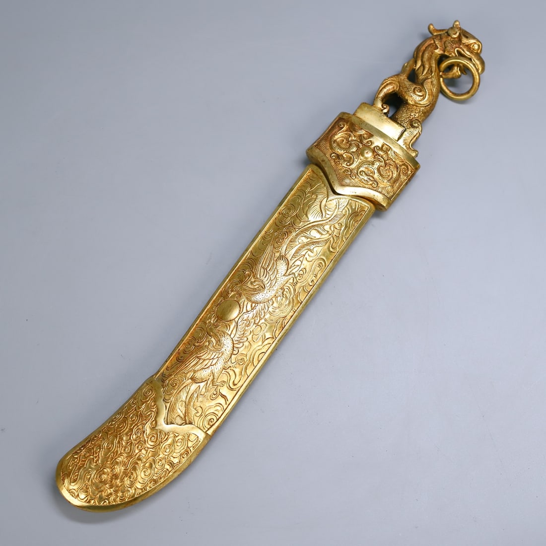 An Exquisite Gilt Bronze Phoenix Pattern Sword (1 of 10)