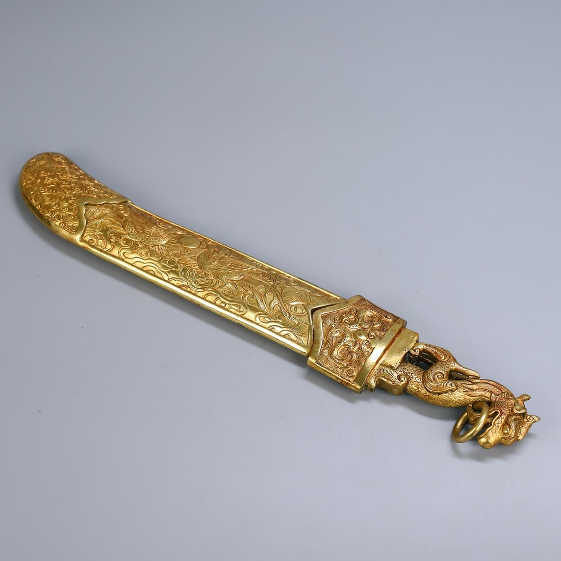 An Exquisite Gilt Bronze Phoenix Pattern Sword - 5