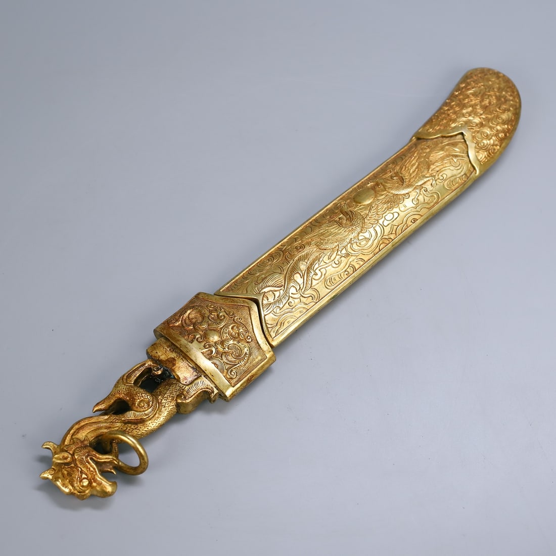 An Exquisite Gilt Bronze Phoenix Pattern Sword - 6