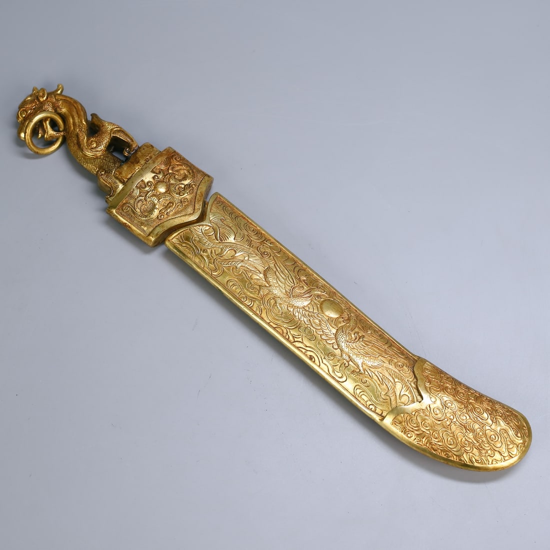 An Exquisite Gilt Bronze Phoenix Pattern Sword - 7