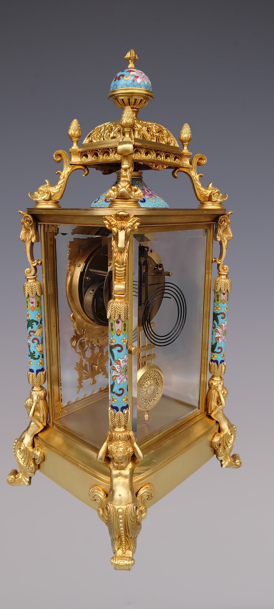 An Exquisite Gilt Bronze Lotus Pattern Clock - 4