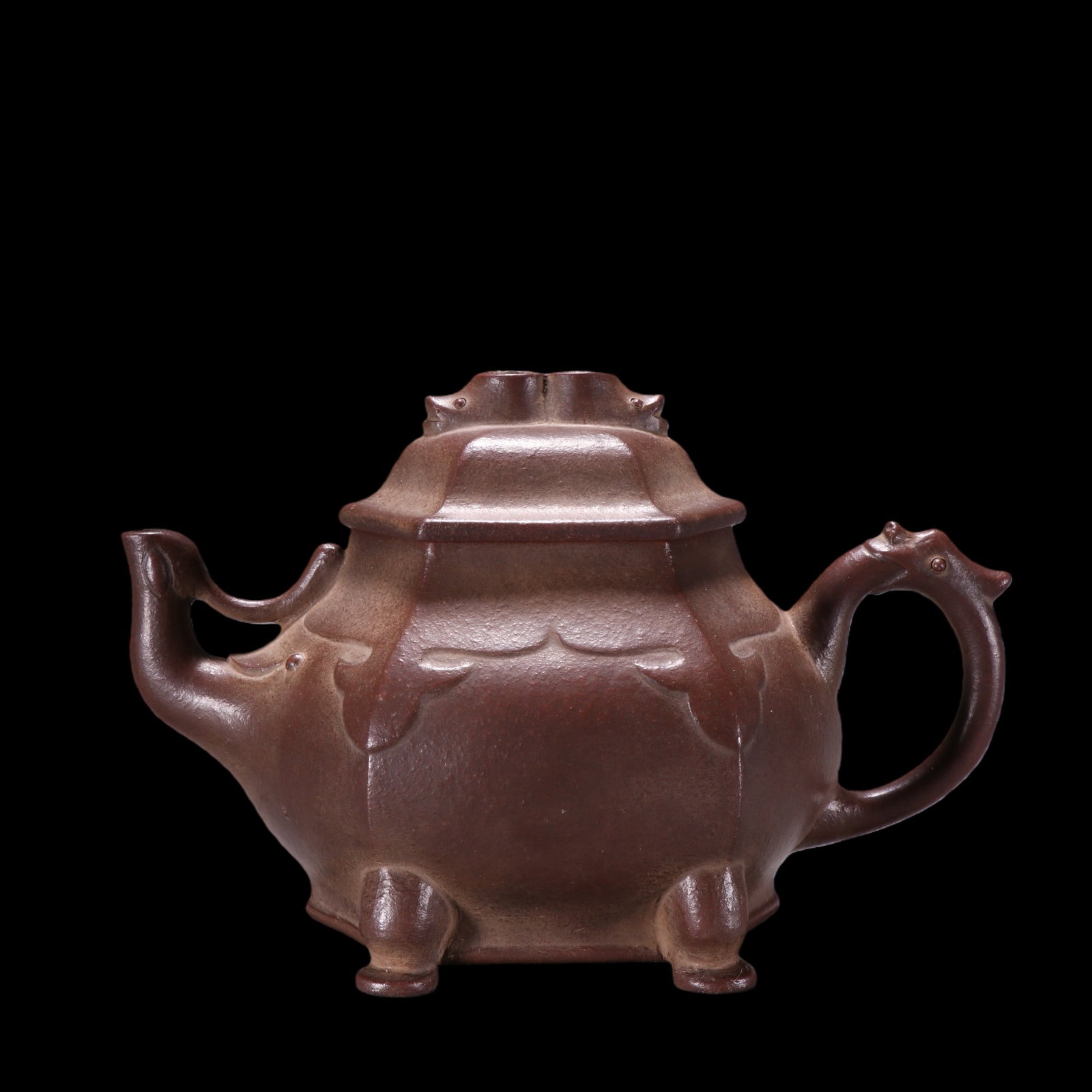 An Exquisite Purple Sands Dragon and Phoenix Pattern Teapot (1 of 9)