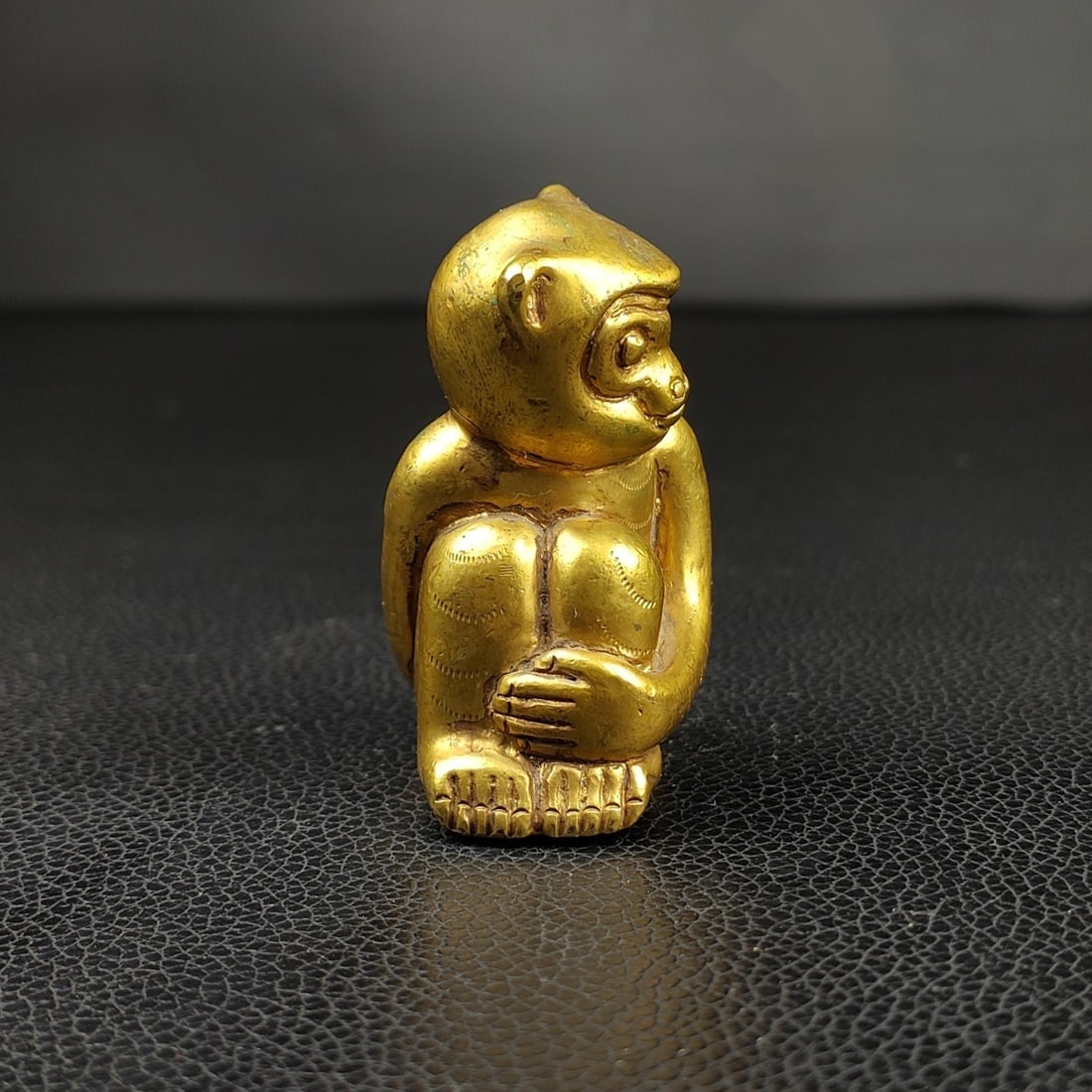 An Exquisite Gilt Bronze Monkey Paper Weight (1 of 6)